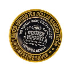 .999 Silver Golden Nugget Las Vegas $10 Casino Gaming Token Limited Edition