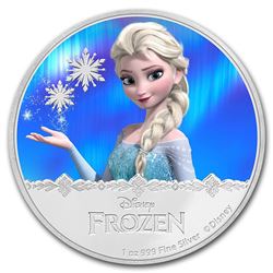 2016 $2 Disney Frozen Elsa .999 Fine Silver Proof Coin