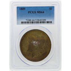 1889 $1 Morgan Silver Dollar PCGS Graded MS64