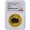 Image 1 : 2008P $100 Australia Year of the Mouse Gold Coin NGC MS69