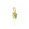 Image 3 : 10KT Yellow Gold 0.35ct Emerald and Diamond Pendant