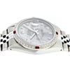 Image 7 : Mens Rolex Stainless Steel Meteorite Diamond and Ruby Datejust Wristwatch