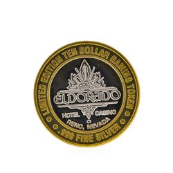 .999 Silver El Dorado Hotel & Casino Reno, Nevada $10 Gaming Token Limited Editi