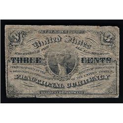 March 3, 1863 3 Cent 3rd Issue Fractional Note
