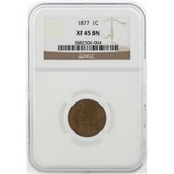 1877 Indian Head Cent Coin NGC XF45BN