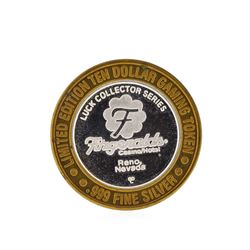 .999 Silver Fitzgeralds Casino & Hotel Reno, Nevada $10 Gaming Token Limited Edi