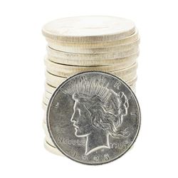 Roll of (20) 1923 $1 Peace Silver Dollar Coins Uncirculated
