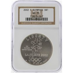 2002-P $1 Salt Lake Olympics Silver Coin NGC MS70