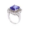 Image 3 : 14KT White Gold 5.58ct. Tanzanite and Diamond Ring