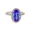 Image 2 : 14KT White Gold 4.91ct Tanzanite and Diamond Ring
