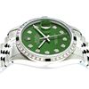 Image 7 : Rolex Mens Stainless Steel Green Diamond And Emerald Datejust Wristwatch