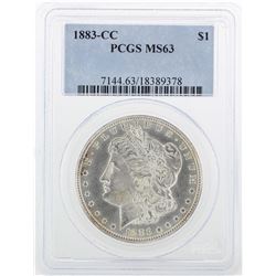 1883-CC $1 Morgan Silver Dollar Coin PCGS MS63