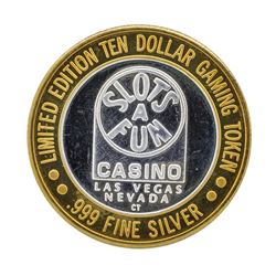 .999 Silver Slots A Fun Casino $10 Casino Gaming Token Limited Edition