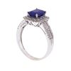 Image 3 : 14KT White Gold 2.05ct. Blue Sapphire and Diamond Ring