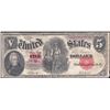 Image 1 : 1907 $5 Large Size Woodchopper Legal Tender Note