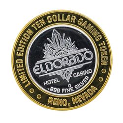 .999 Silver Eldorado Hotel and Casino $10 Casino Gaming Token Limited Edition