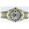 Image 9 : Rolex Mens Two Tone MOP Roman Emerald and Diamond Datejust Wristwatch