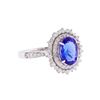Image 1 : 14KT White Gold 1.77ct. Tanzanite and Diamond Ring