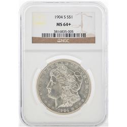 1904 $1 Morgan Silver Dollar Coin NGC MS64+