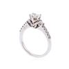 Image 3 : 14KT White Gold 0.90ctw. Heart Shaped Diamond Ring