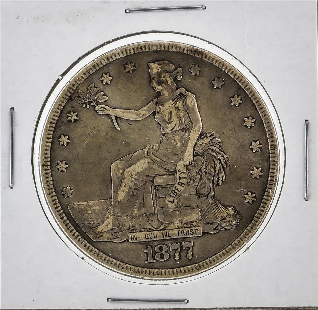 1877 1 Silver Trade Dollar Coin