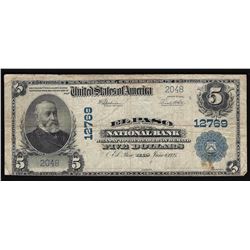 1902 $5 El Paso National Bank National Currency Note