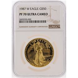 1987-W $50 American Gold Eagle Coin NGC Graded PF70 Ultra Cameo
