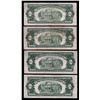 Image 2 : Lot of (4) 1953/A/B/C $2 Legal Tender Notes