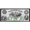 Image 1 : 1863 $1 Bank of De Soto Nebraska Obsolete Bank Note