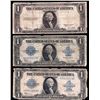 Image 1 : Lot of (3) 1923 $1 Silver Certificate Notes