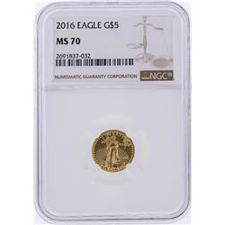 2016 $5 American Gold Eagle Coin NGC Graded MS70
