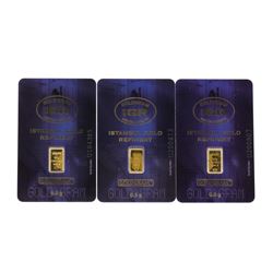 Set of (3) 0.5 Gram Istanbul Gold Refinery Cards