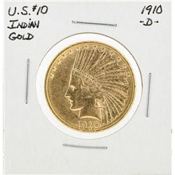 1910-D $10 Indian Head Eagle Gold Coin