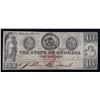 Image 1 : 1863 $10 The State of Georgia Obsolete Bank Note