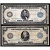 Image 1 : Set of 1914 $5 & $10 Large Size Federal Reserve Notes
