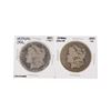 Image 1 : Set of 1892-CC & 1893-CC $1 Morgan Silver Dollar Coins