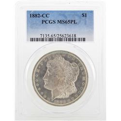 1882-CC $1 Morgan Silver Dollar Coin PCGS MS65PL