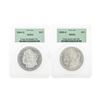 Image 1 : Set of 1884-O and 1885-O $1 Morgan Silver Dollar Coins PCGS MS63