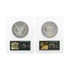Image 2 : Set of 1884-O and 1885-O $1 Morgan Silver Dollar Coins PCGS MS63