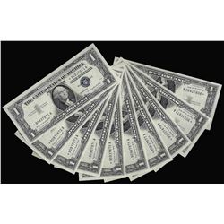 (10) Consecutive 1957A $1Silver Certificate STAR Notes