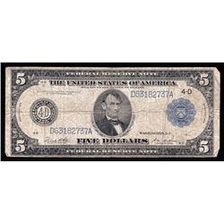 1914 $5 Large Size Federal Reserve Note