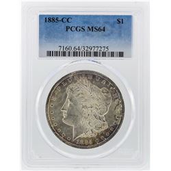 1885-CC $1 Morgan Silver Dollar Coin PCGS Graded MS64