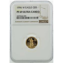 1996-W $5 American Gold Eagle Coin NGC PF69 Ultra Cameo