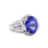 Image 1 : 14KT White Gold 8.18ct Tanzanite and Diamond Ring