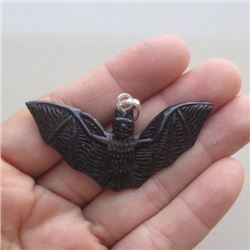 Hand Craved Bat Pendant