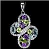 Image 1 : Natural Multi Gemstone Pendant