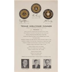John F. Kennedy Texas Welcome Dinner Program