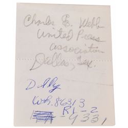 Jack Ruby Pocket Notepad