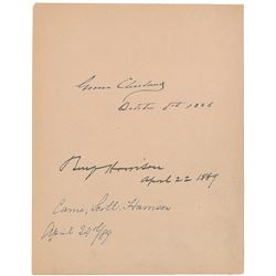 Grover Cleveland and Benjamin Harrison