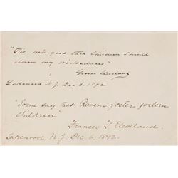 Grover and Frances Cleveland